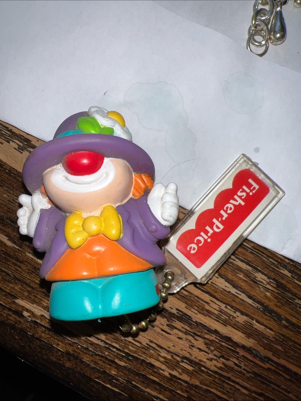 1997 Fisher Price Smiley clown keychain